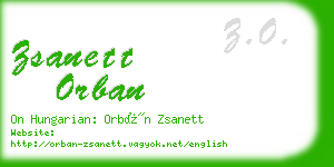zsanett orban business card